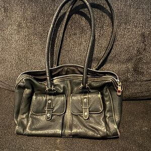 Liz & Co. Black Leather Shoulder Bag